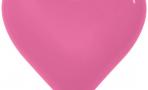 Латексный воздушный шар-сердце (6''/15 см) Фуше (012), пастель